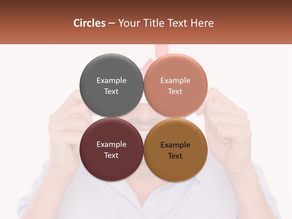 A Man Holding A Card With A Red Bow On It PowerPoint Template