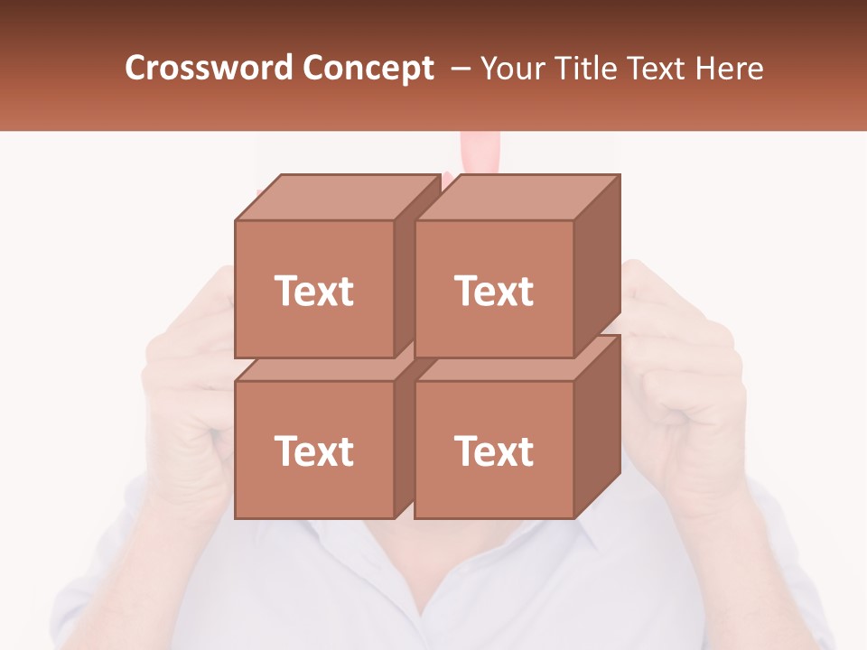 A Man Holding A Card With A Red Bow On It PowerPoint Template