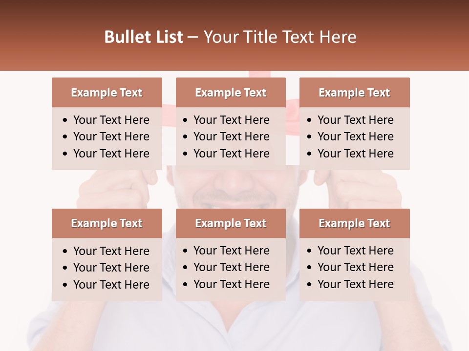 A Man Holding A Card With A Red Bow On It PowerPoint Template