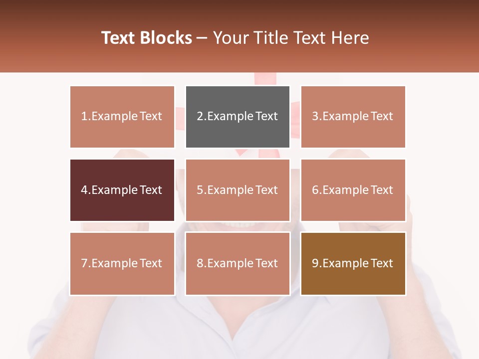 A Man Holding A Card With A Red Bow On It PowerPoint Template