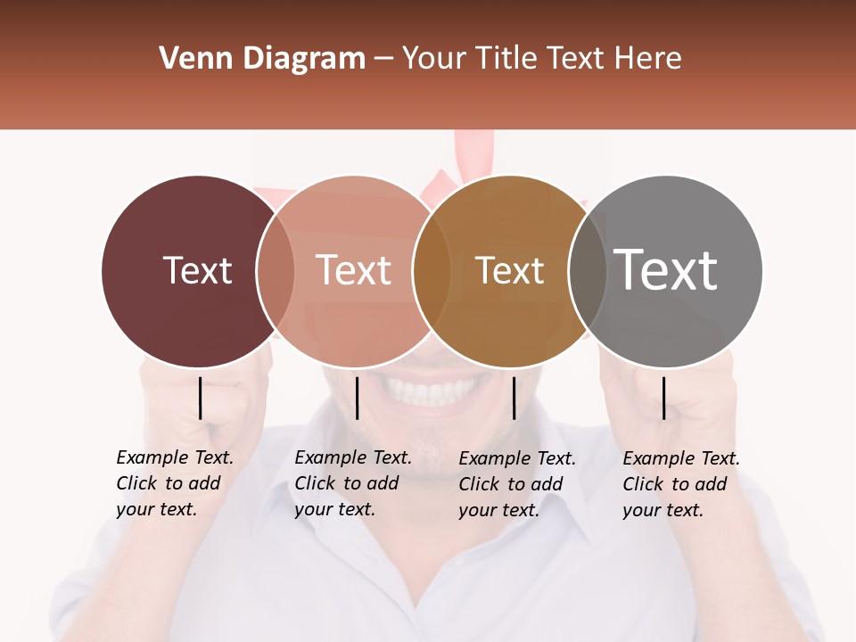 A Man Holding A Card With A Red Bow On It PowerPoint Template