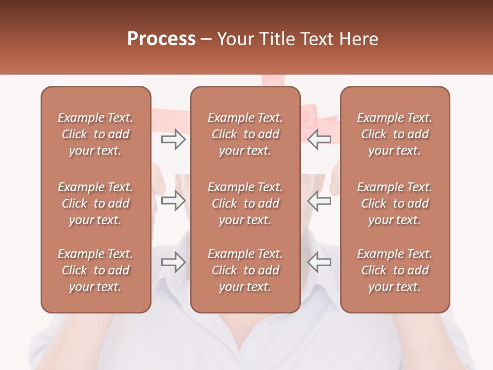 A Man Holding A Card With A Red Bow On It PowerPoint Template