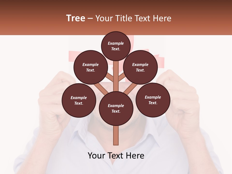 A Man Holding A Card With A Red Bow On It PowerPoint Template