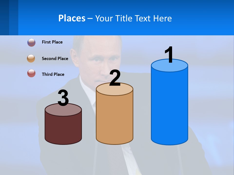 A Man In A Suit And Tie Sitting At A Table PowerPoint Template