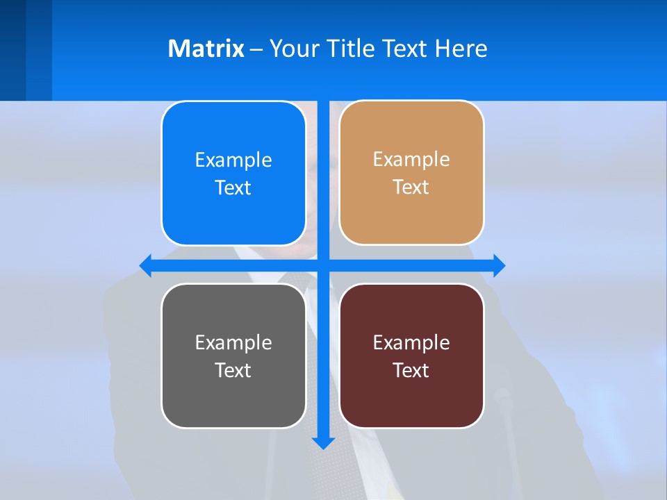 A Man In A Suit And Tie Sitting At A Table PowerPoint Template