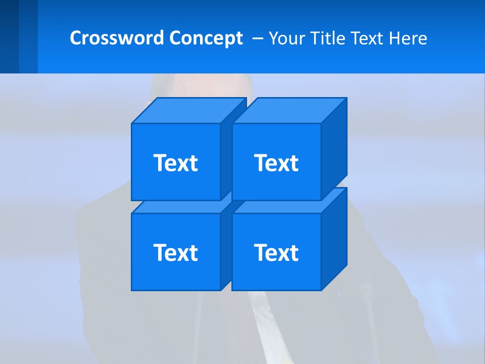 A Man In A Suit And Tie Sitting At A Table PowerPoint Template