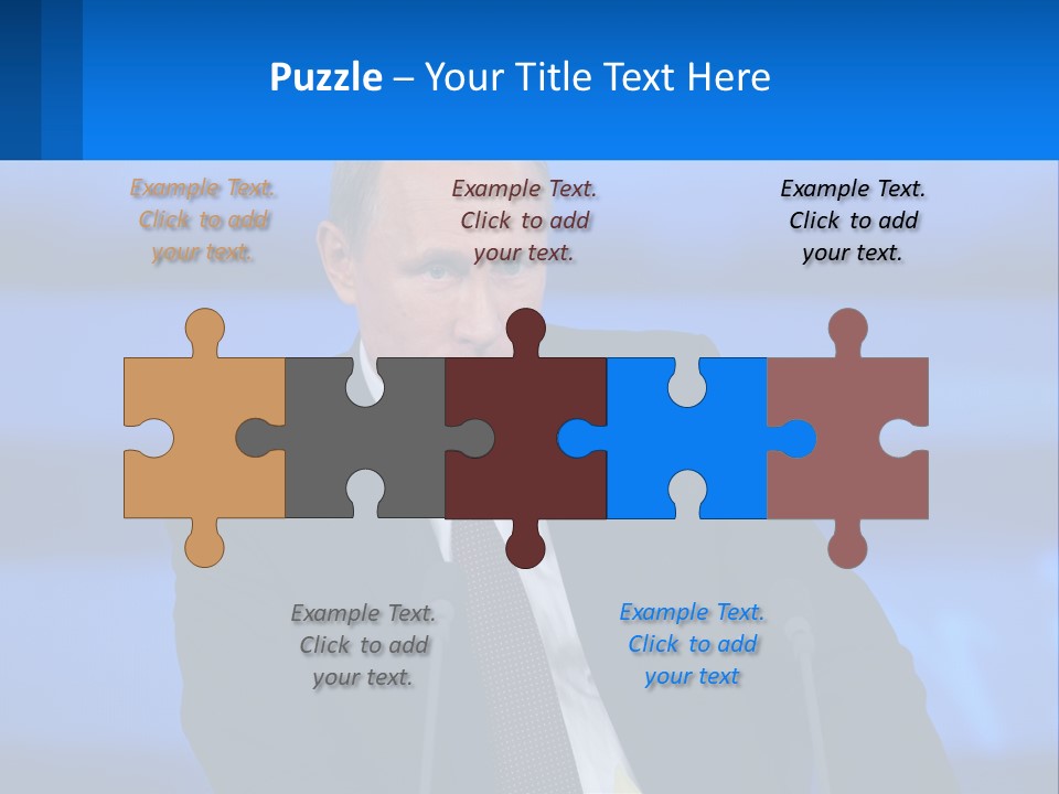 A Man In A Suit And Tie Sitting At A Table PowerPoint Template