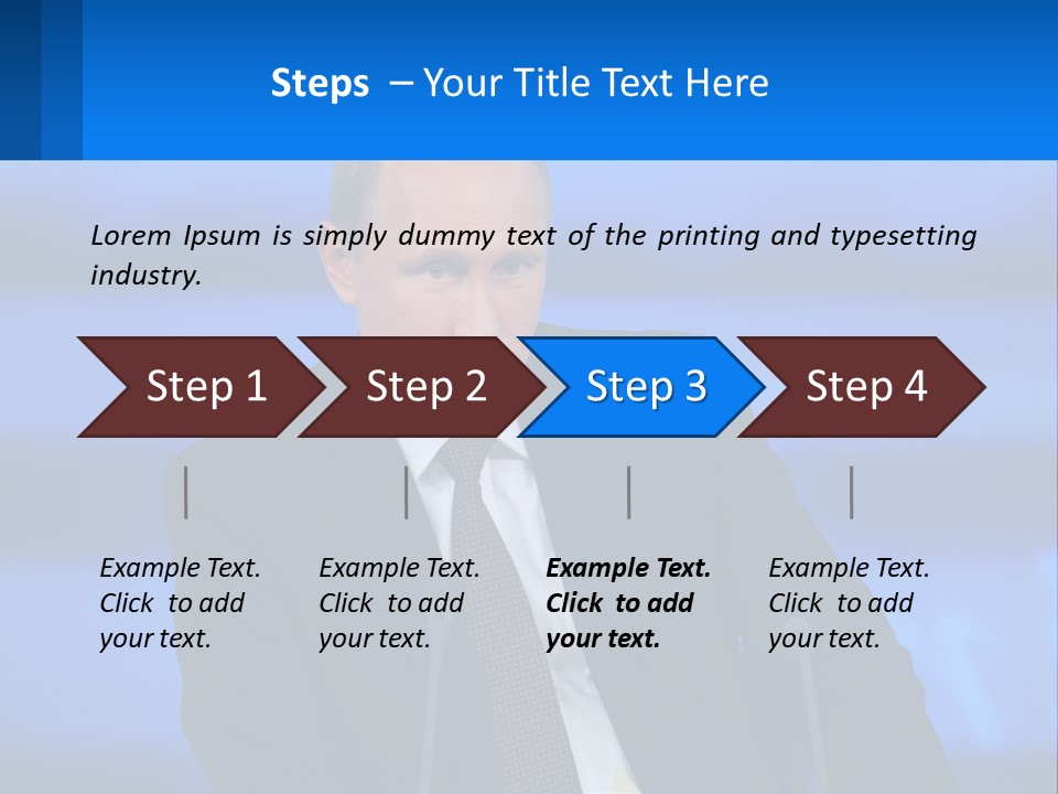 A Man In A Suit And Tie Sitting At A Table PowerPoint Template