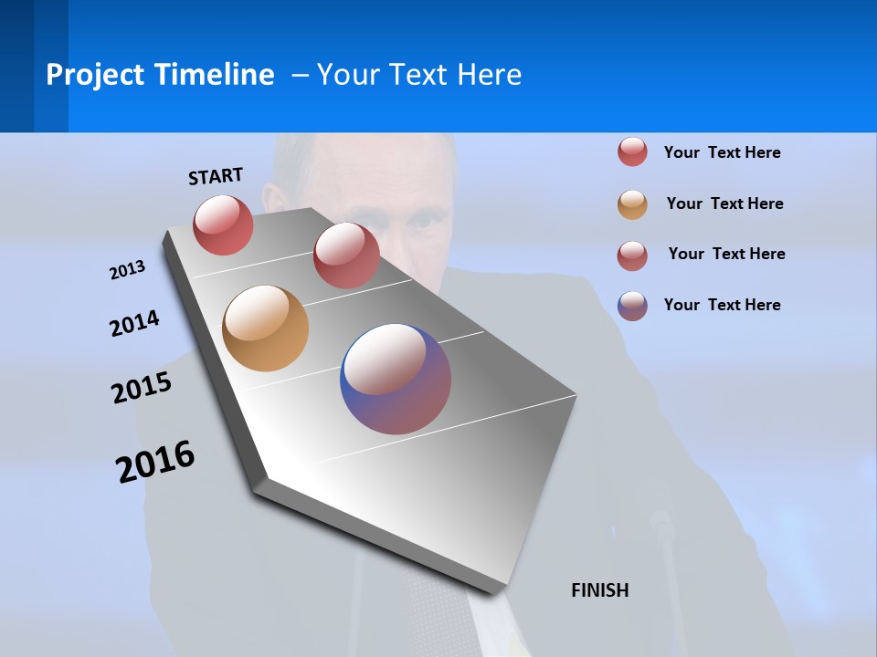 A Man In A Suit And Tie Sitting At A Table PowerPoint Template