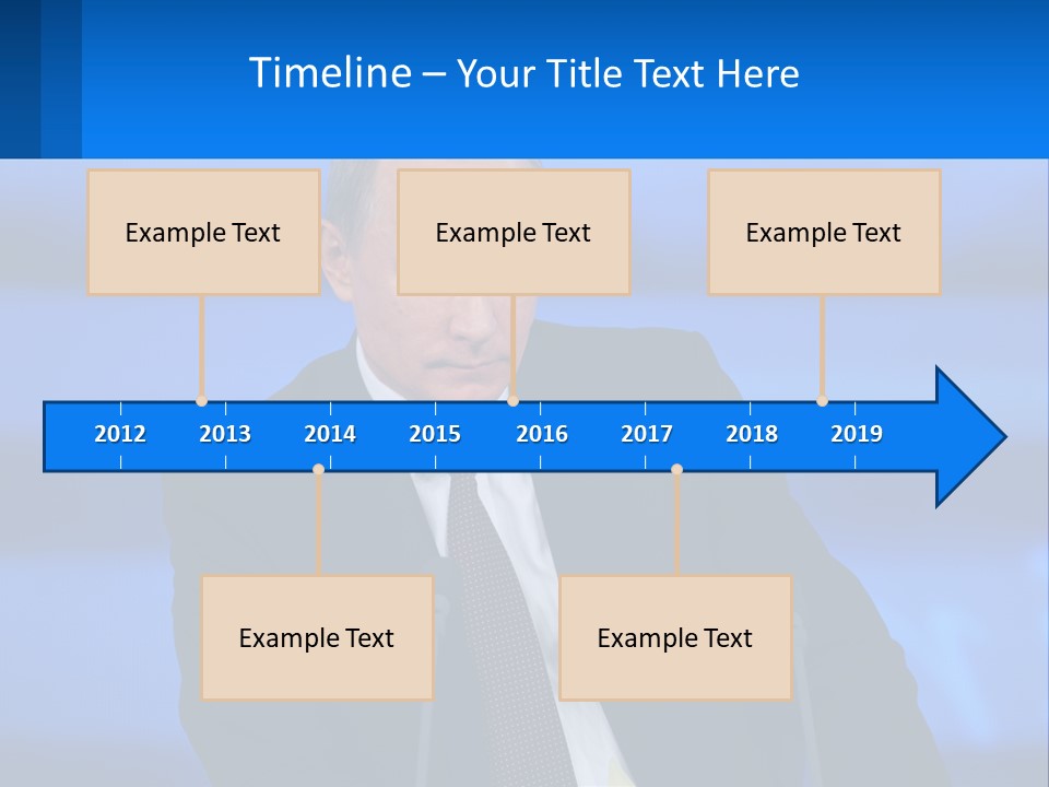 A Man In A Suit And Tie Sitting At A Table PowerPoint Template