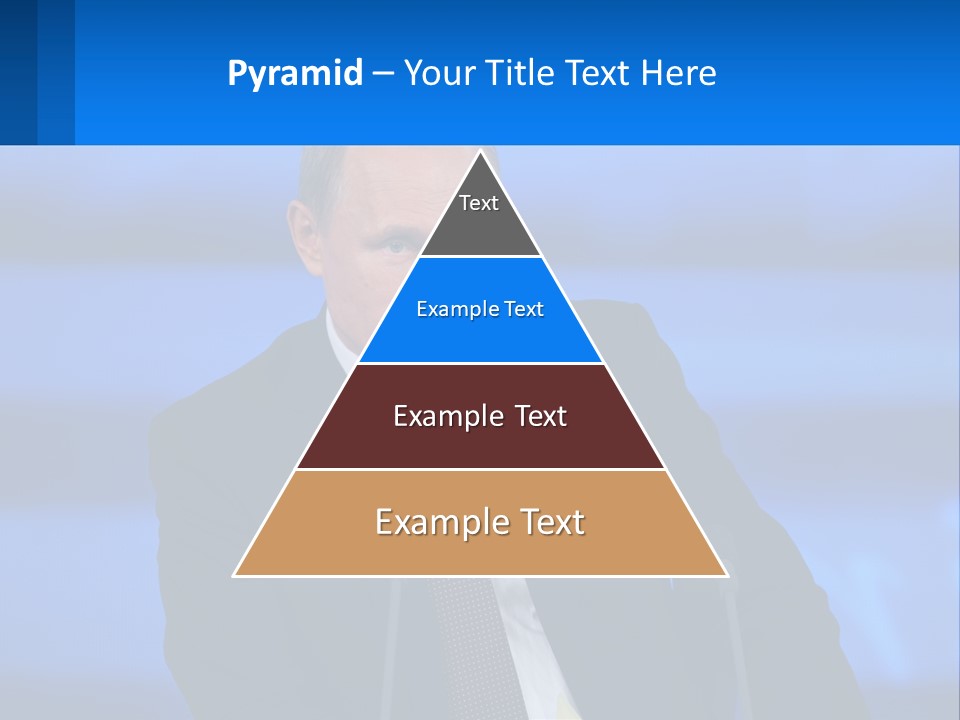 A Man In A Suit And Tie Sitting At A Table PowerPoint Template
