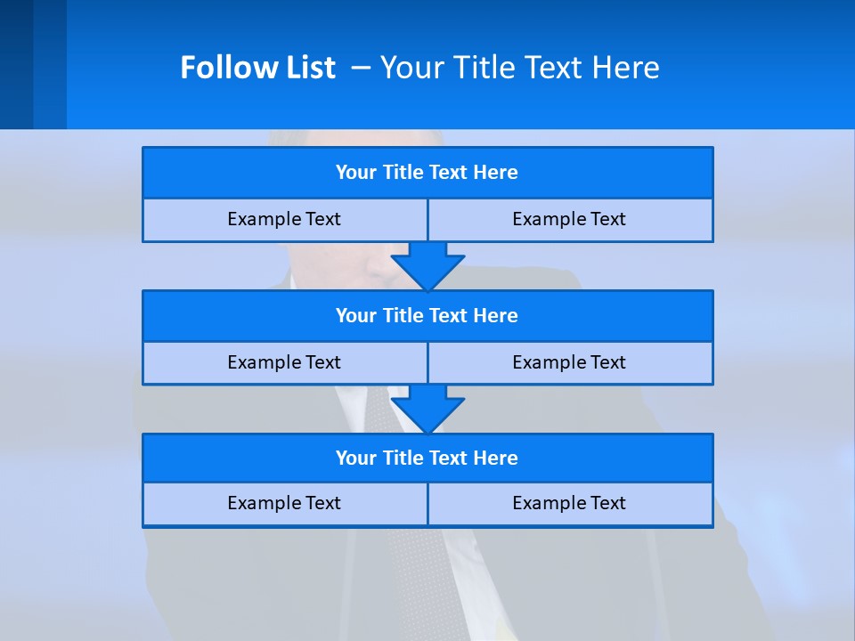 A Man In A Suit And Tie Sitting At A Table PowerPoint Template