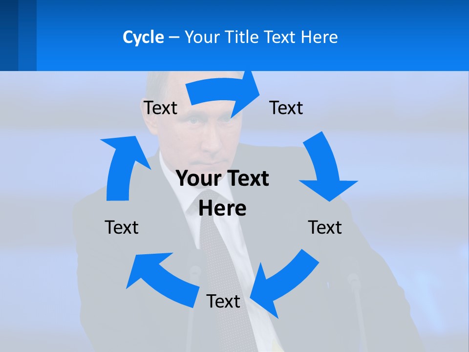 A Man In A Suit And Tie Sitting At A Table PowerPoint Template