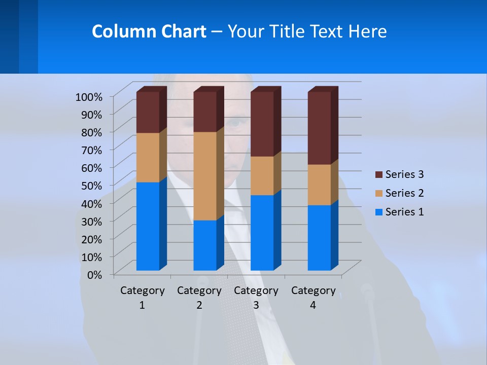 A Man In A Suit And Tie Sitting At A Table PowerPoint Template