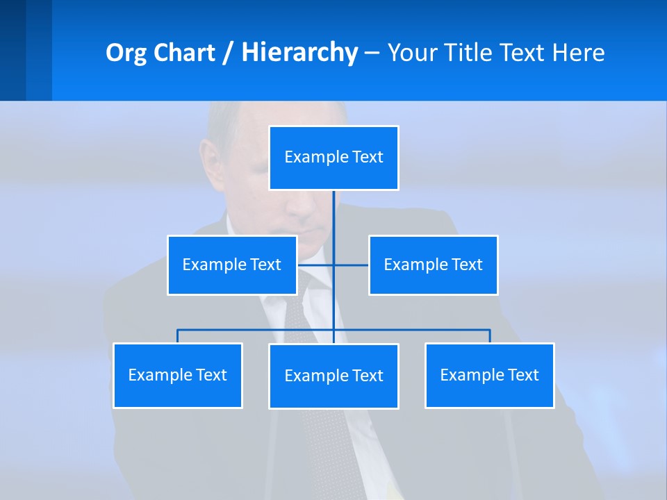 A Man In A Suit And Tie Sitting At A Table PowerPoint Template