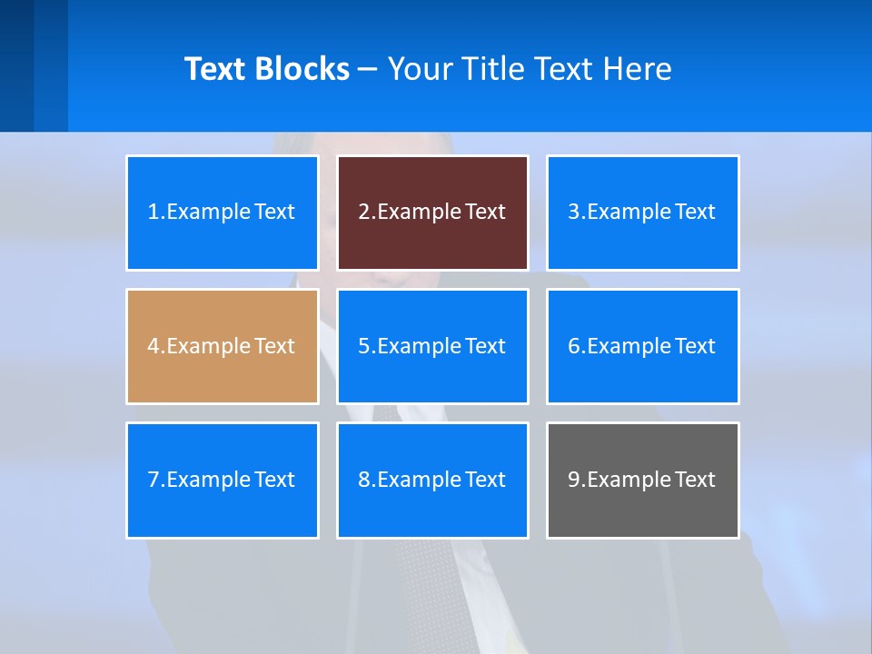 A Man In A Suit And Tie Sitting At A Table PowerPoint Template