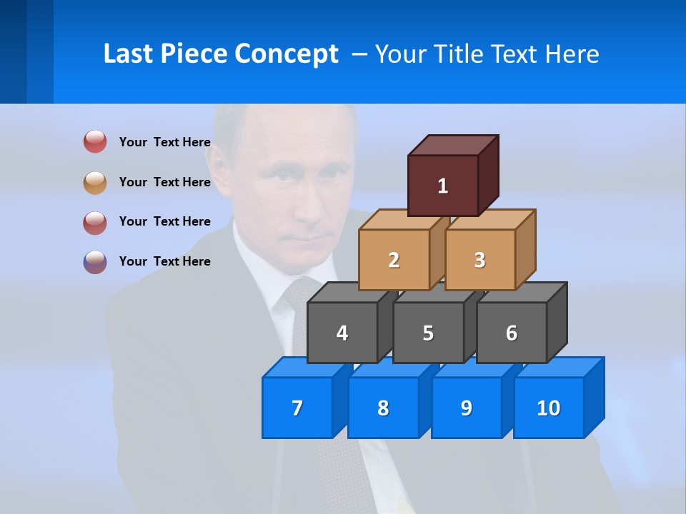 A Man In A Suit And Tie Sitting At A Table PowerPoint Template