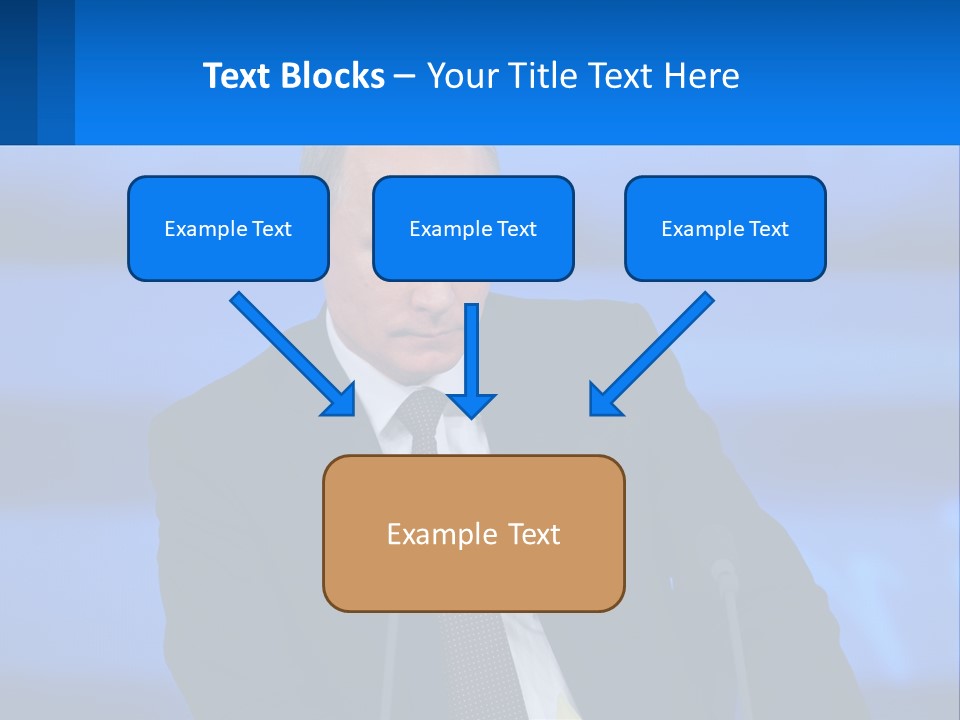 A Man In A Suit And Tie Sitting At A Table PowerPoint Template