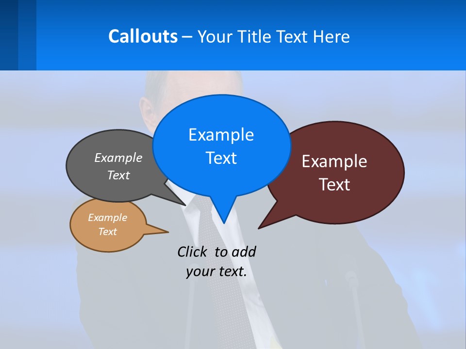 A Man In A Suit And Tie Sitting At A Table PowerPoint Template