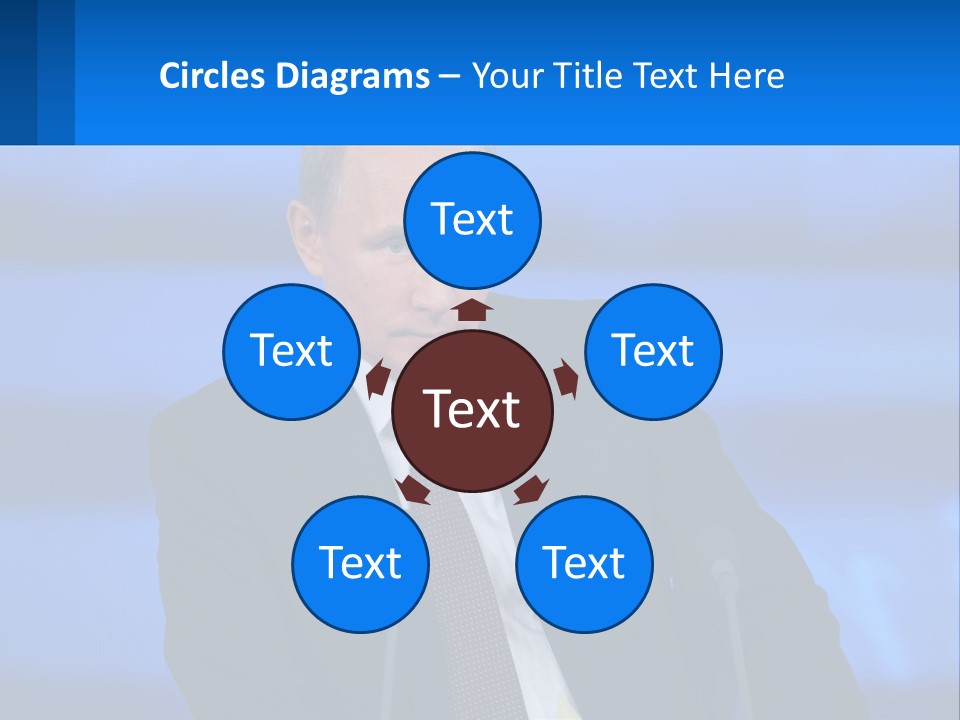 A Man In A Suit And Tie Sitting At A Table PowerPoint Template