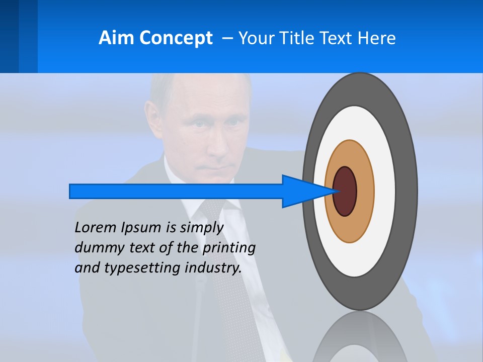 A Man In A Suit And Tie Sitting At A Table PowerPoint Template