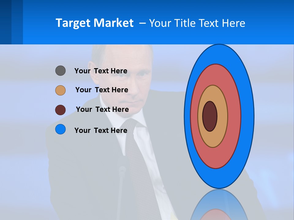 A Man In A Suit And Tie Sitting At A Table PowerPoint Template