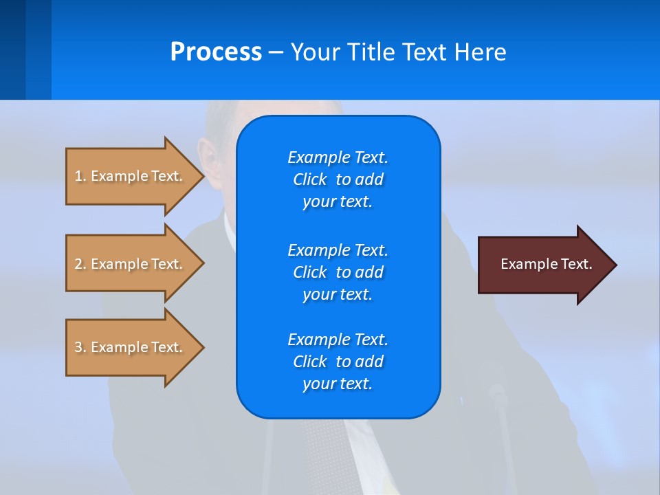 A Man In A Suit And Tie Sitting At A Table PowerPoint Template