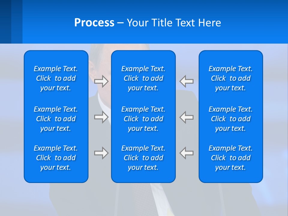 A Man In A Suit And Tie Sitting At A Table PowerPoint Template