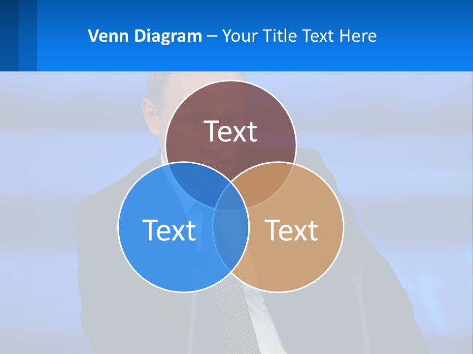 A Man In A Suit And Tie Sitting At A Table PowerPoint Template