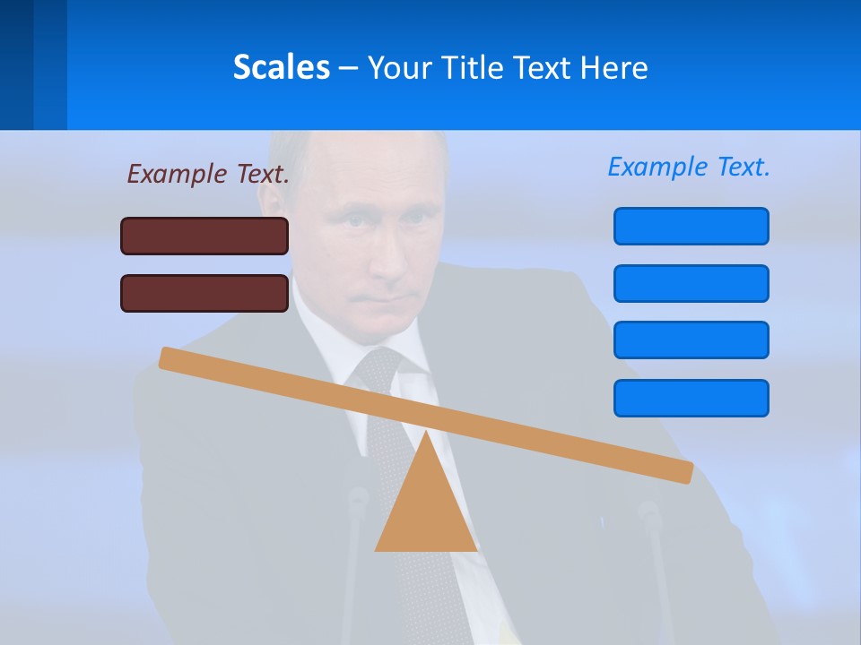 A Man In A Suit And Tie Sitting At A Table PowerPoint Template