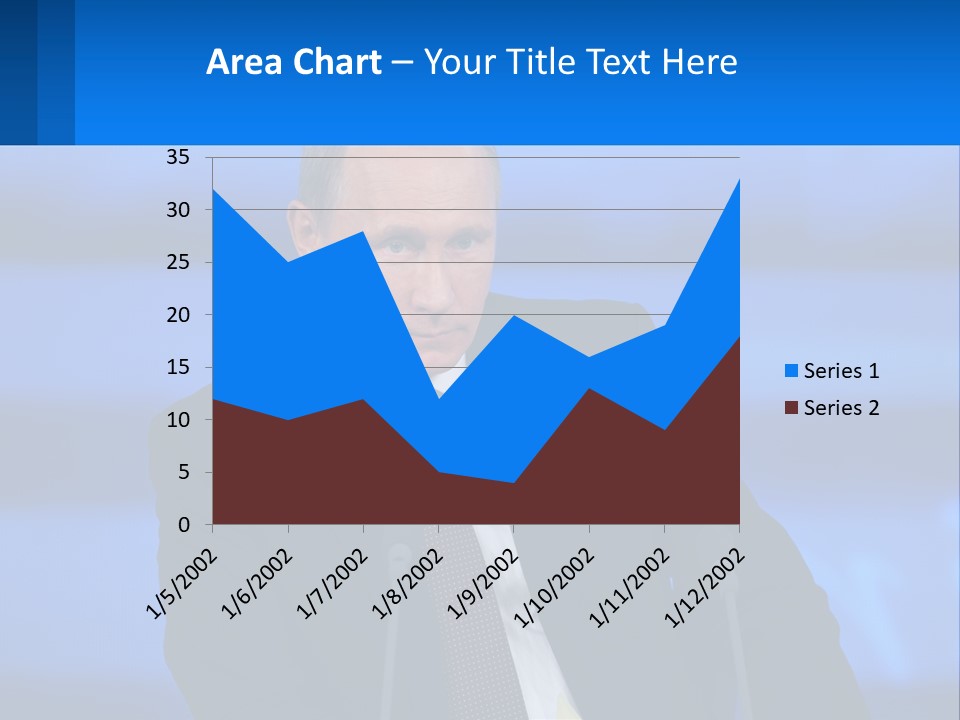 A Man In A Suit And Tie Sitting At A Table PowerPoint Template