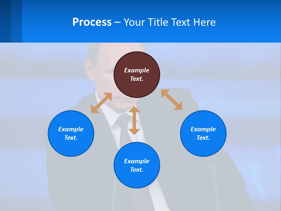 A Man In A Suit And Tie Sitting At A Table PowerPoint Template