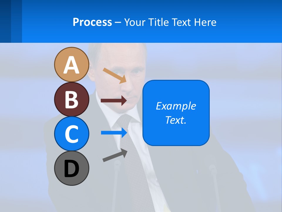 A Man In A Suit And Tie Sitting At A Table PowerPoint Template