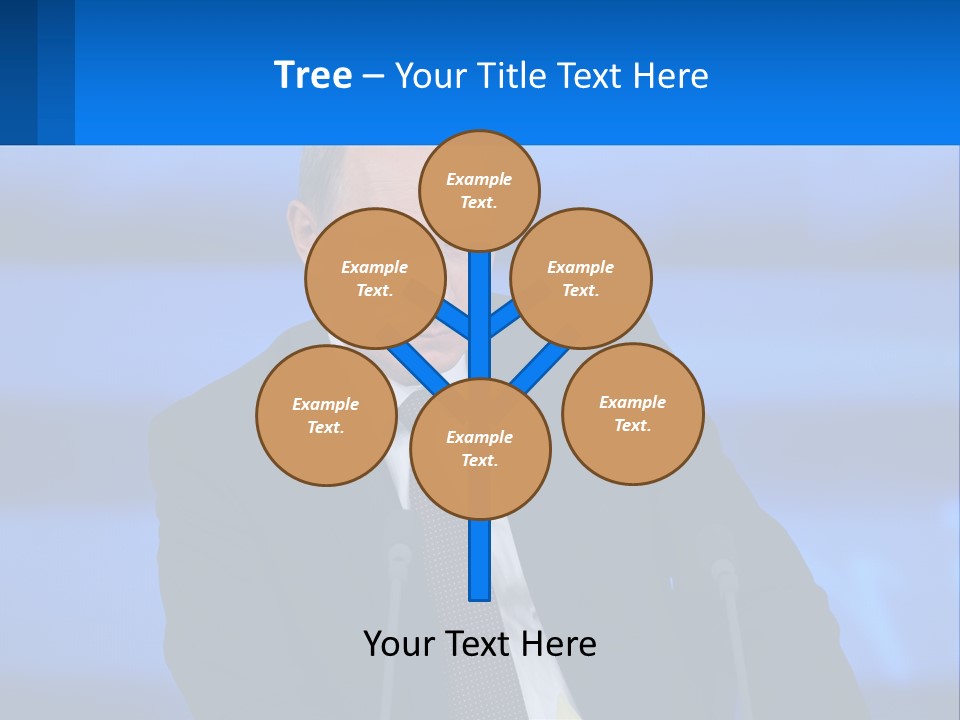 A Man In A Suit And Tie Sitting At A Table PowerPoint Template