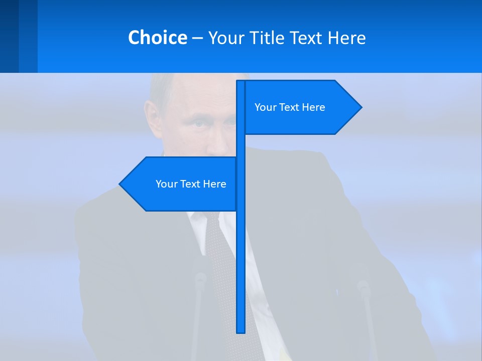 A Man In A Suit And Tie Sitting At A Table PowerPoint Template