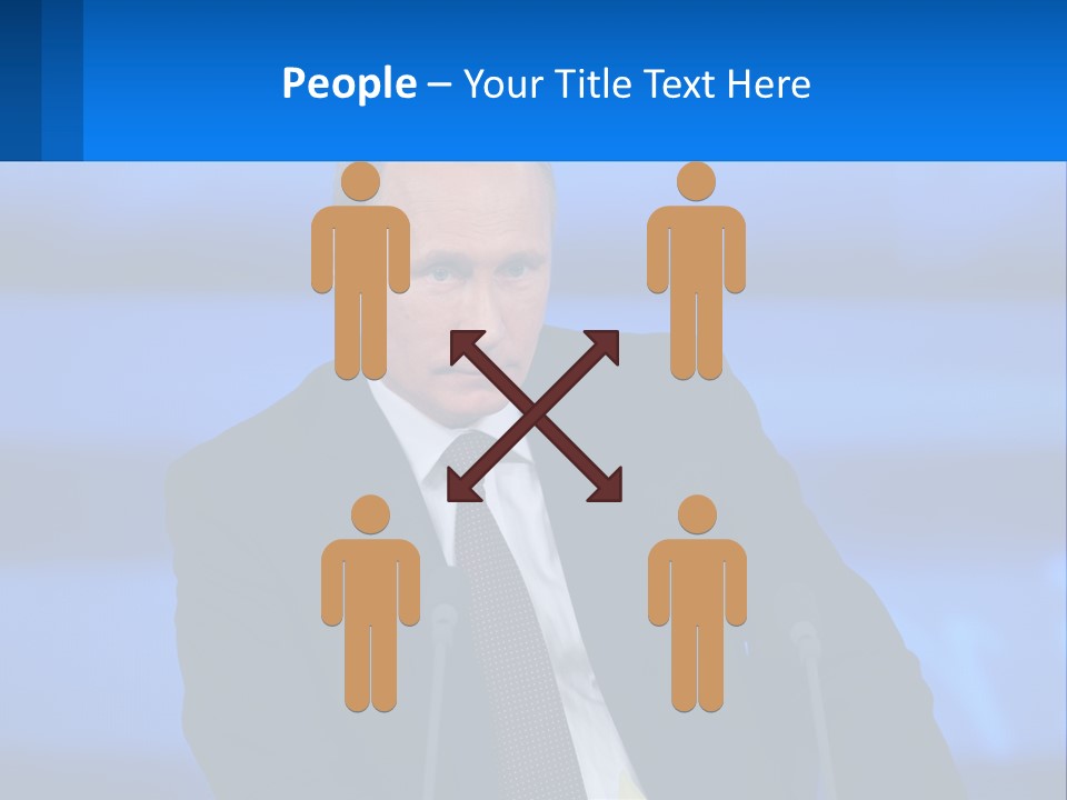 A Man In A Suit And Tie Sitting At A Table PowerPoint Template