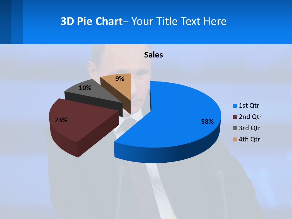 A Man In A Suit And Tie Sitting At A Table PowerPoint Template