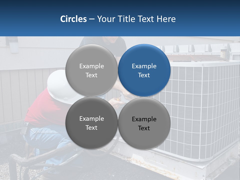A Man And A Woman Working On An Air Conditioner PowerPoint Template