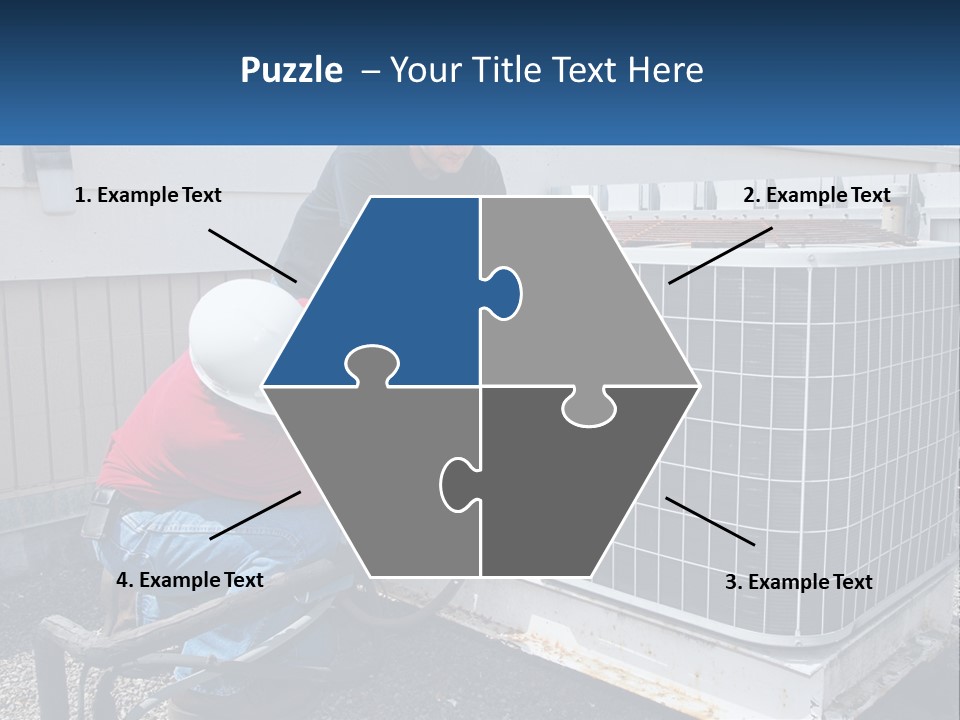 A Man And A Woman Working On An Air Conditioner PowerPoint Template