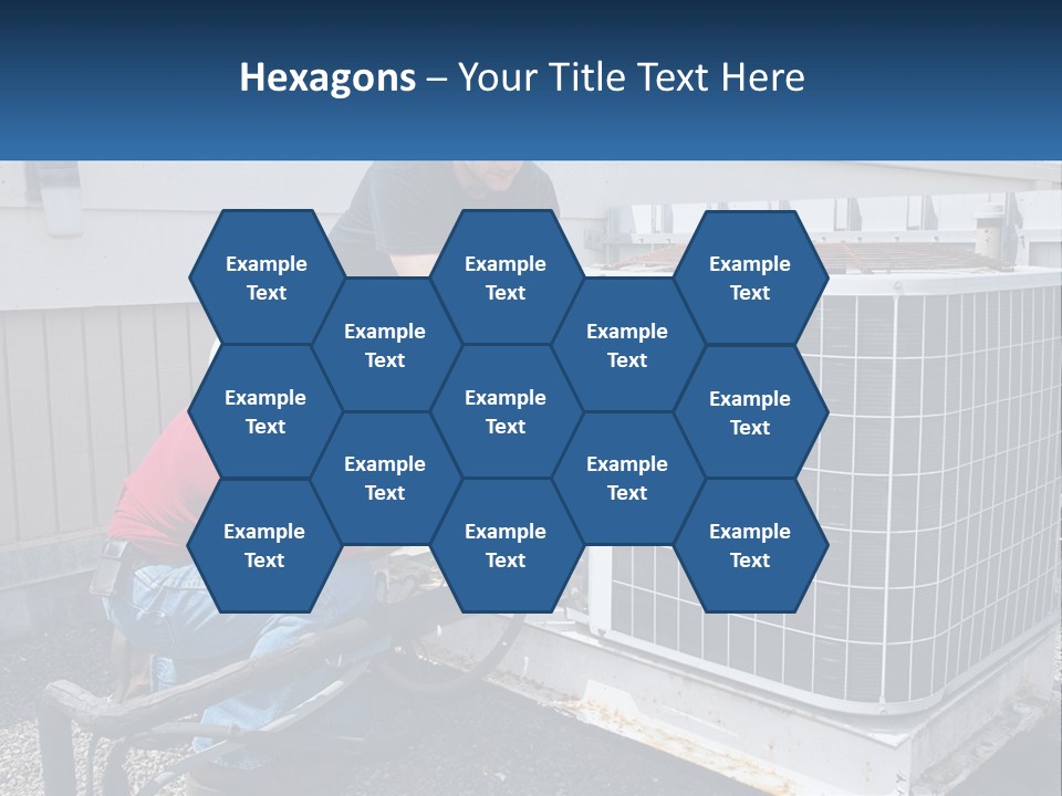 A Man And A Woman Working On An Air Conditioner PowerPoint Template