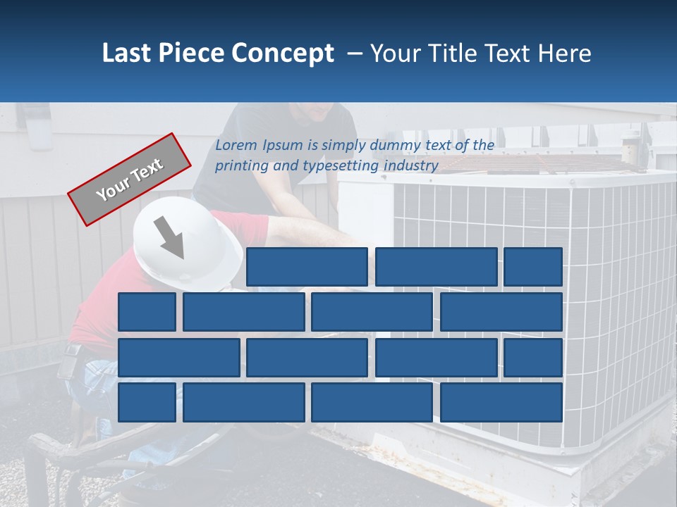 A Man And A Woman Working On An Air Conditioner PowerPoint Template
