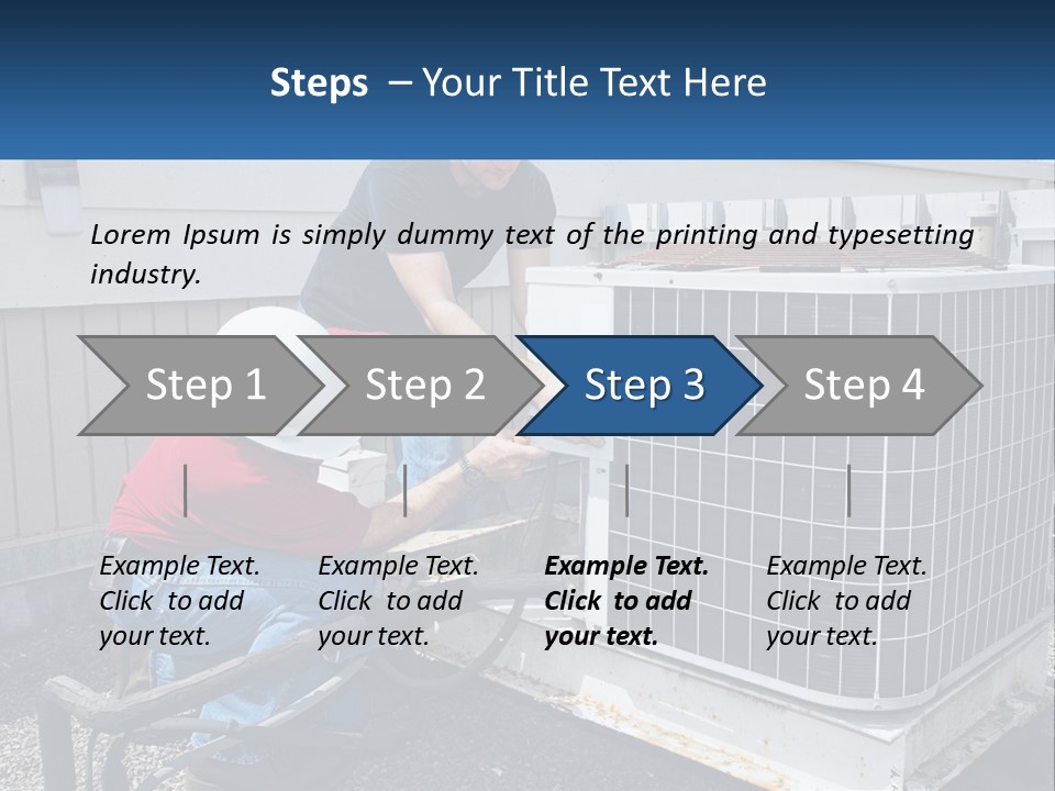A Man And A Woman Working On An Air Conditioner PowerPoint Template