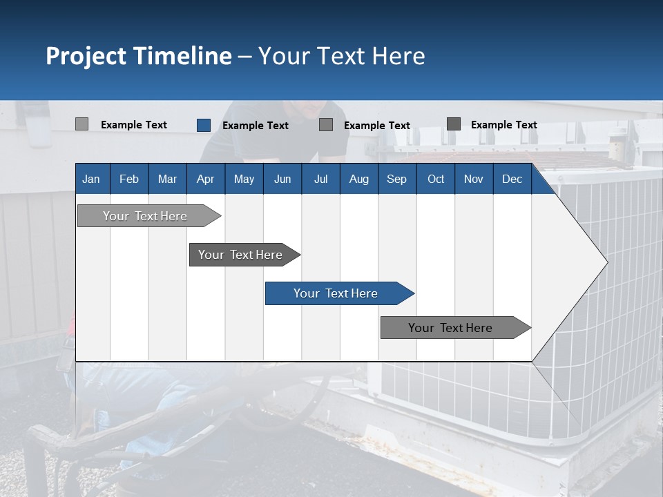 A Man And A Woman Working On An Air Conditioner PowerPoint Template