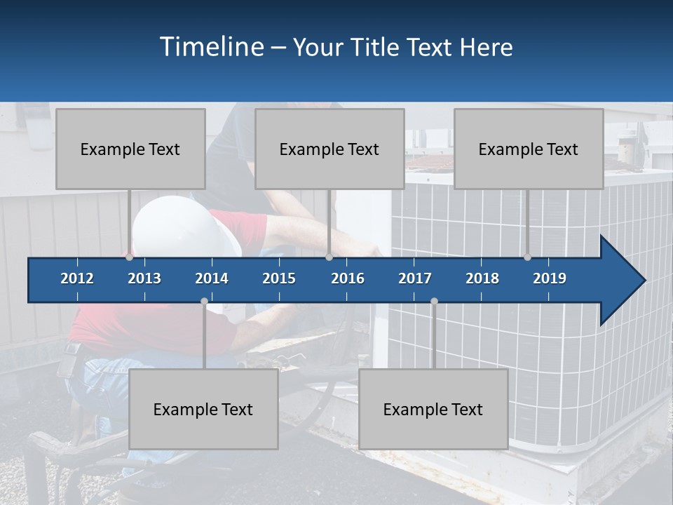 A Man And A Woman Working On An Air Conditioner PowerPoint Template