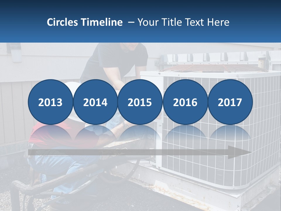 A Man And A Woman Working On An Air Conditioner PowerPoint Template