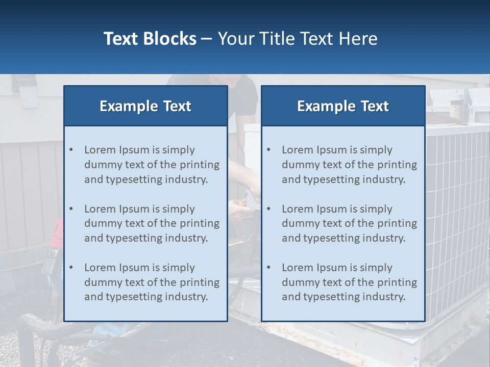 A Man And A Woman Working On An Air Conditioner PowerPoint Template