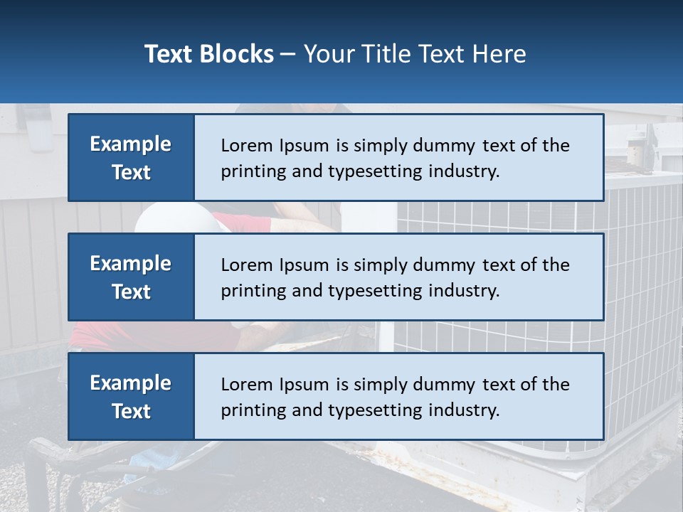 A Man And A Woman Working On An Air Conditioner PowerPoint Template