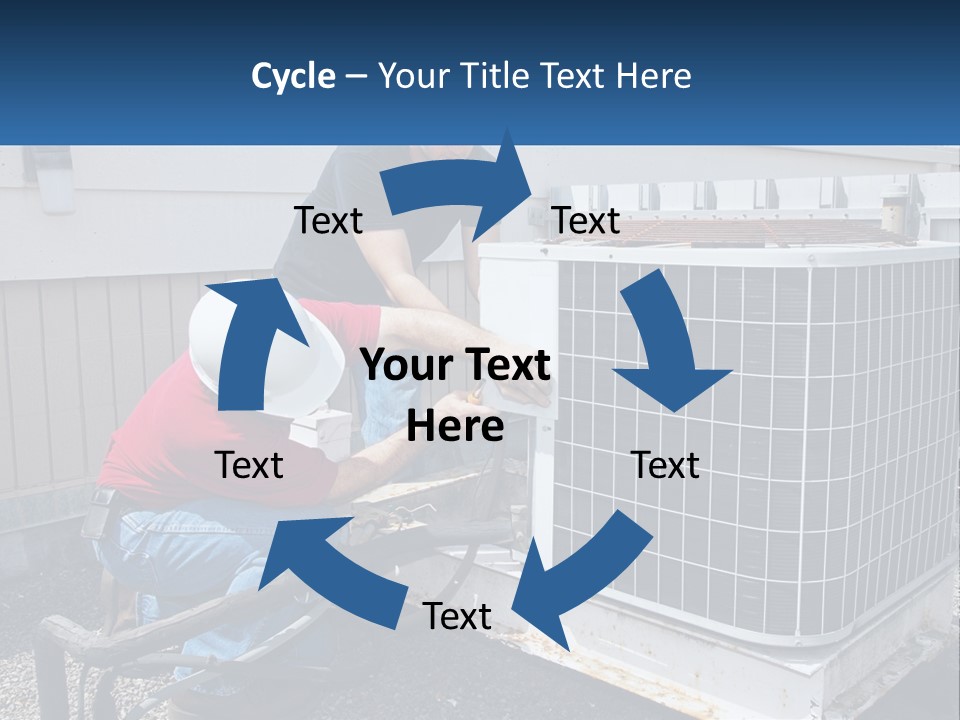 A Man And A Woman Working On An Air Conditioner PowerPoint Template