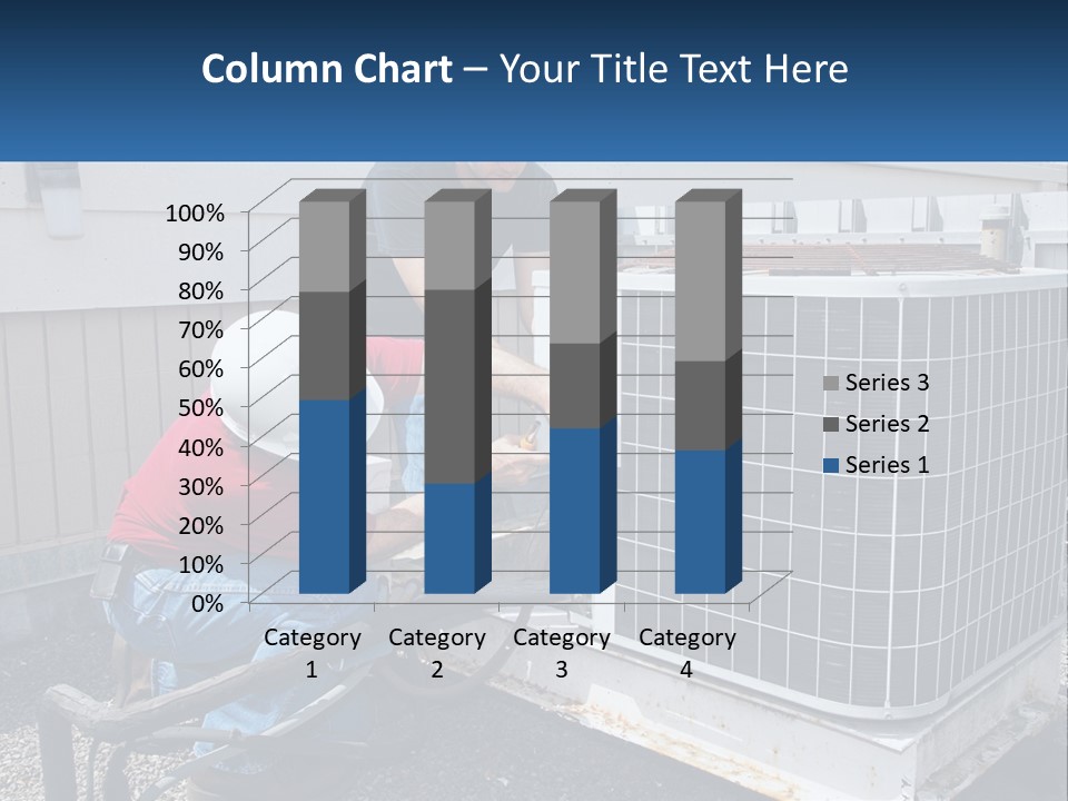 A Man And A Woman Working On An Air Conditioner PowerPoint Template