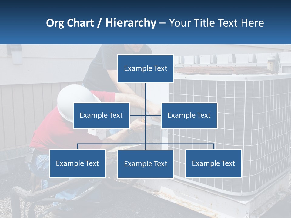 A Man And A Woman Working On An Air Conditioner PowerPoint Template